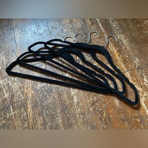 Set of 4 Black Velvet Hangers